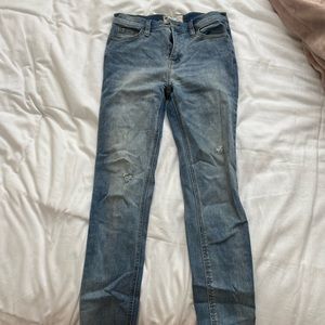 Free people frayed bottom skinny jeans